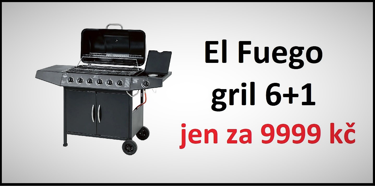 Plynový gril El Fuego 6+1 jen za 9999 kč